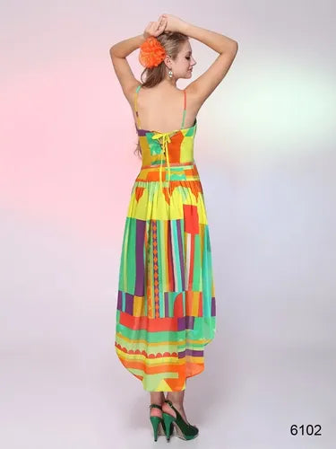 Vestidos Fiesta Más Corto Adelante  Modelo Ep 15 Amarillo 8