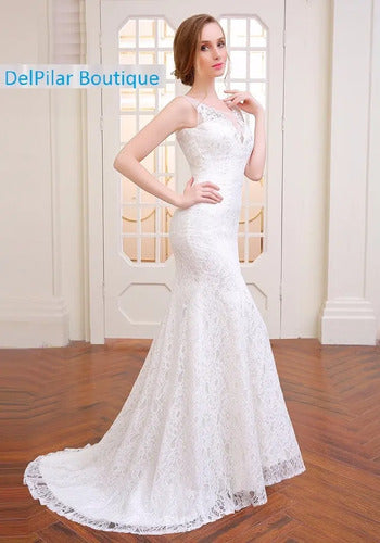 Vestido Novia Marfil Sirena Corset Delpilar Np 01