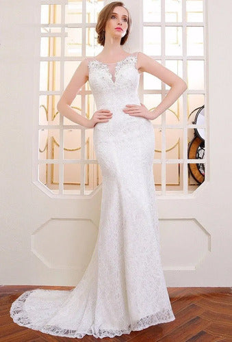 Vestido Novia Marfil Sirena Corset Delpilar Np 01