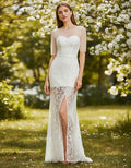 Vestido De Novia Mangas Encaje Transparencia Nd 03 Blanco 8