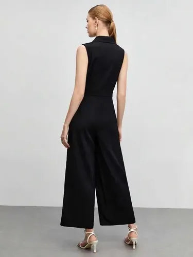 Entero Jumpsuit Mono Cuello Con Solapa Sin Cinturón El 203