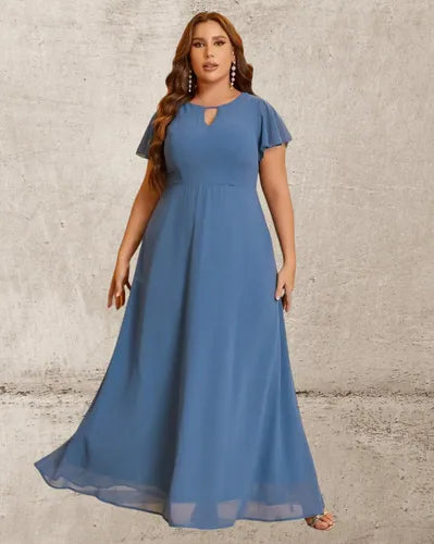 Vestido Fiesta Largo Matrimonio Talla Grande Ep 431