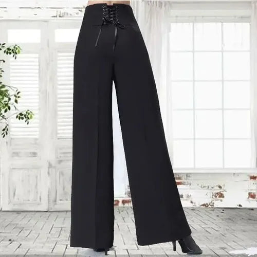 Pantalones De Baile Latino Para Mujer, De Pierna Ancha Pt 13