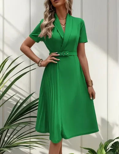 Vestido Formal Coctel Oficina Cinturón Va 517