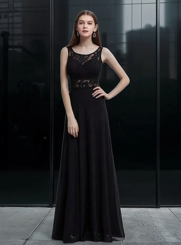 Vestido Largo Negro Fiesta Ep 89 Negro 10