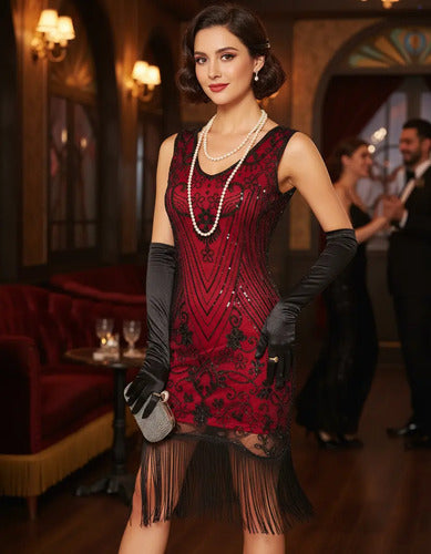 Vestido De Baile Retro Gatsby, Años 20 Charleston  Va 626