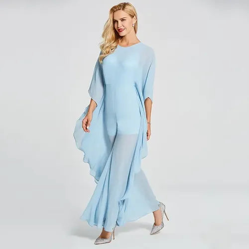 Vestido Entero Jumpsuit Fiesta Gasa Ep 209 Agua 8