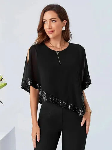 Entero Jumpsuit Mono Fiesta Lentejuelas El 88 Negro S