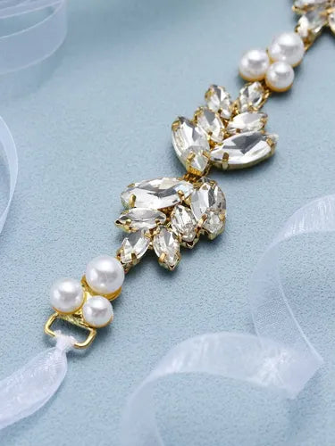 Cinturón Cinturones De Novia Con Diseño Nuevos Cn 01 Blanco Única