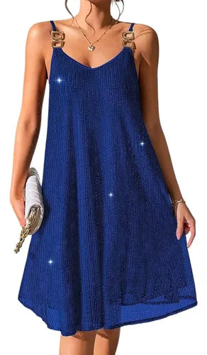 Vestido Fiesta Hombros Descubiertos Lentejuelas Vl 70