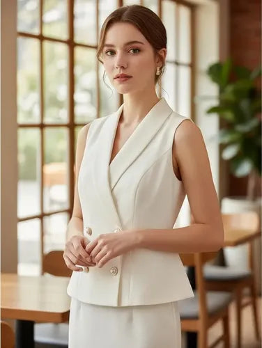Blazer Tipo Gillette Marfil - vista 3