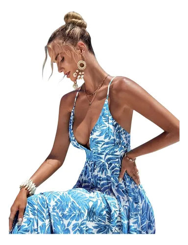 Vestido Hombros Descubiertos Estampado Floral  Vd 97