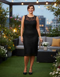 Vestido Negro De Encajes Vg 05