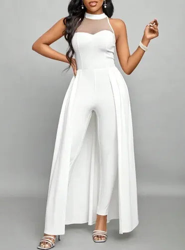 Entero Novia Jumpsuit Mono Fiesta Faldón  El 64 Blanco S