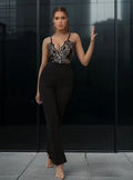Entero Jumpsuit Enterito Mono Fiesta Lentejuelas El 46