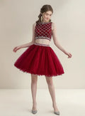 Vestidos Fiesta Crop Top Falda Graduación  Ep 301
