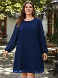 Vestido Fiesta Talla Grande Túnica Manga Larga Vg 129