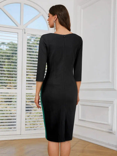 Vestido Ajustado Oficina Cóctel Bodycon Va 592