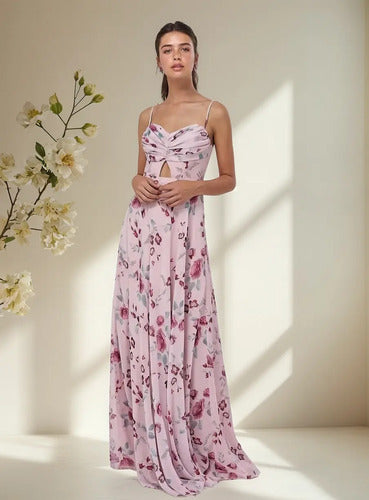 Vestido De Fiesta Largo Td 18 Rosa 38