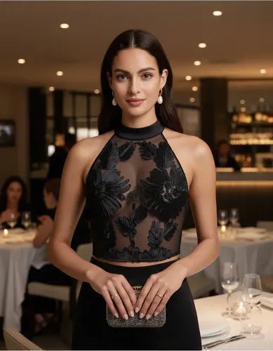 Blusa con transparencias de fiesta - vista 2