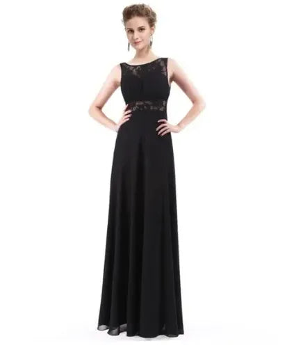 Vestido Largo Negro Fiesta Ep 89 Negro 10