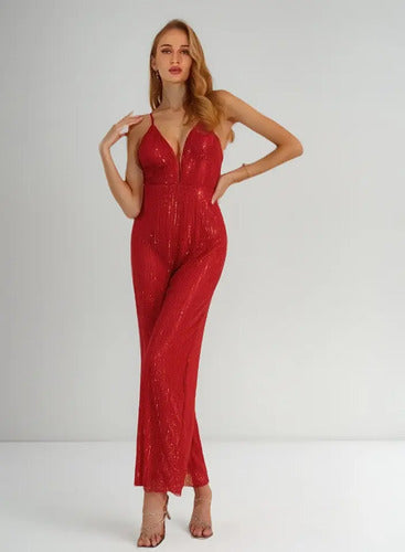 Entero Jumpsuit Enterito Mono Fiesta Lentejuelas El 58