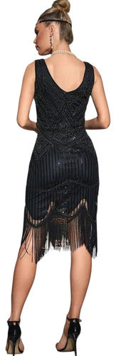 Vestido Baile Retro Gatsby Años 20 Charleston Diadema Va 622