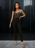Entero Jumpsuit Mono Negro Pitillo Fiesta  El 89
