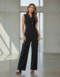 Entero Jumpsuit Mono Pierna Ancha El 190 Negro M