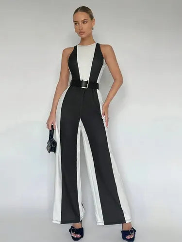 Entero Jumpsuit Mono Enterito Bicolor Sin Cinturón El 210
