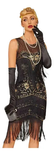 Vestido De Baile Retro Gatsby, Años 20 Charleston  Va 610