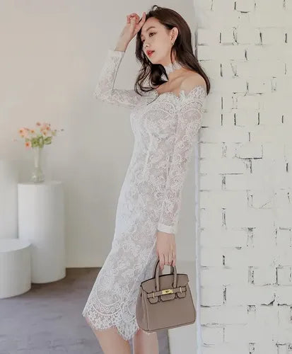 Vestido Formal Coctel Fiesta Pequeño Encaje Mangas Va 439