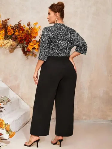 Entero Jumpsuit Mono Estampado Fiesta Vg 120 Negro L