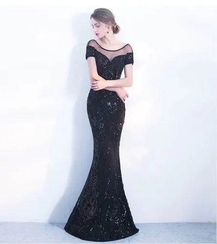 Vestido Fiesta Graduación Matrimonio Lentejuela Ep 413