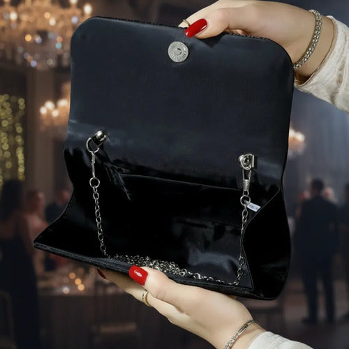 Cartera Brillos Fiesta Coctel Día Noche Clutch Mano Ct 04