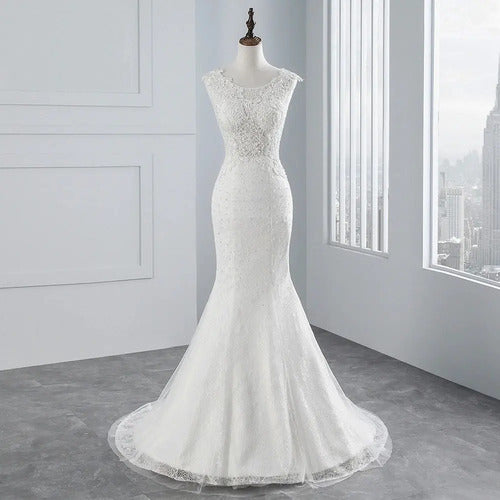 Vestido Novia Marfil Sirena Corset Delpilar Np 11
