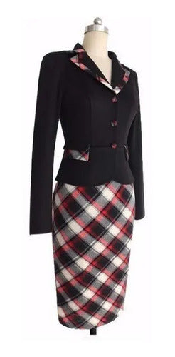 Vestido Negro Manga Larga Va 234 Negro Xl