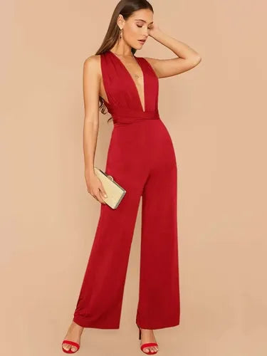 Entero Jumpsuit Mono Negro Fiesta Multi Manera Uso El 53