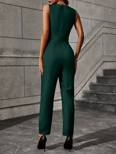 Entero Jumpsuit Mono Negro Fiesta Cadena El 123