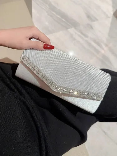 Cartera Brillos Fiesta Coctel Día Noche Clutch Mano Ct 01