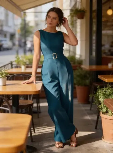 Jumpsuit Largo Neblina Azul - vista 13