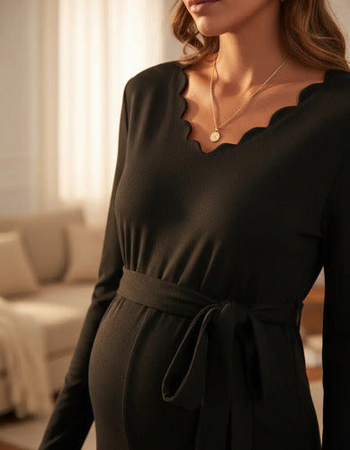 Maternidad Entero Maternal Mono Embarazada Ma 11 Negro M