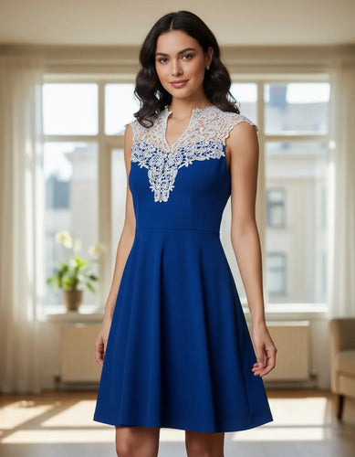 Vestido Azul Tallas Grande Va 66