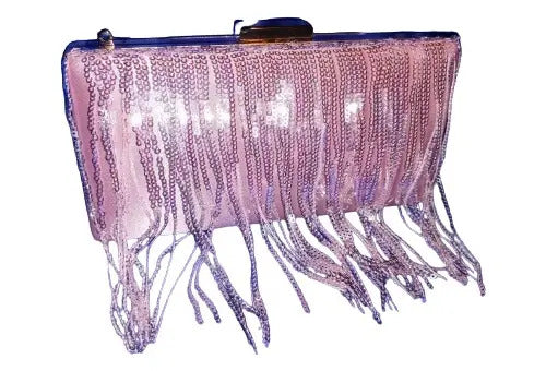Cartera Brillos Fiesta Coctel Día Noche Clutch Cadena Ct 08 Rosa
