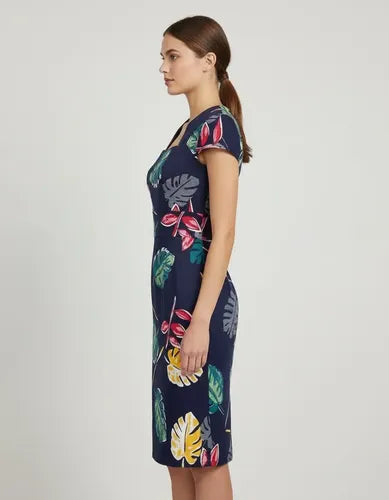 Vestido Azul Bodycon  Manguita  Va 298 Azul L