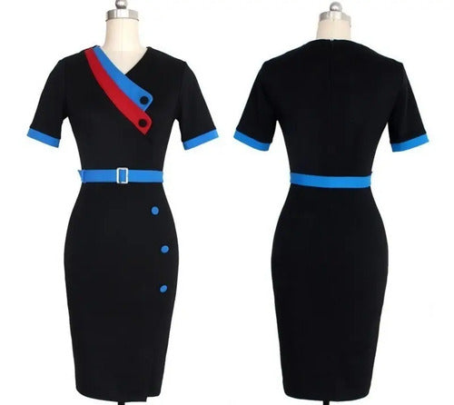 Vestido Mujer Ajustado Semi Formal  Va 94
