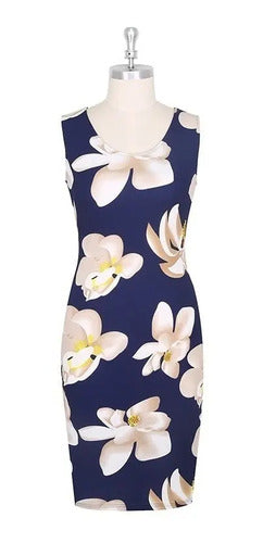 Vestido 2 Piezas Blazer Negro Y Azul Talla Grande Va 250 Azul Xl