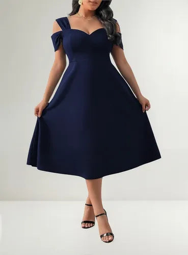 Vestido Mujer Talla Grande Acampanado Vg 158