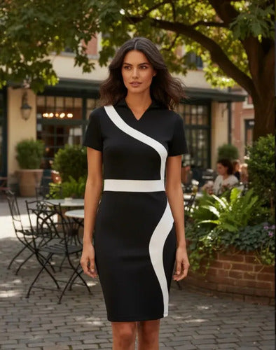 Vestido Negro Formal Ajustado Modelo Va 189