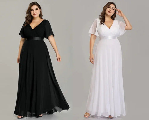 Vestido Fiesta Largo Graduación Talla Grande Ep 16